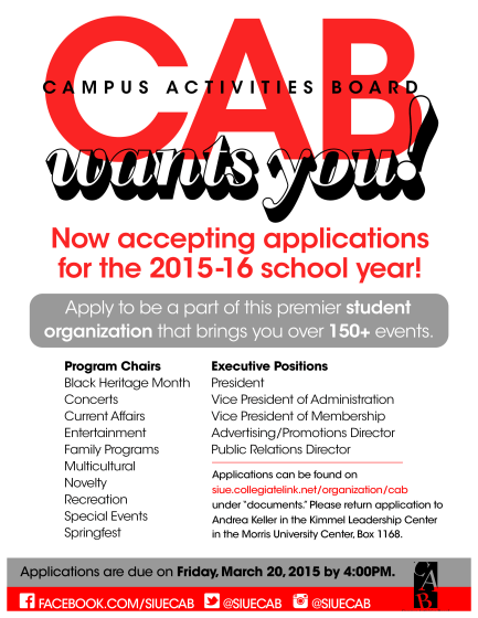 CAB applications flyer